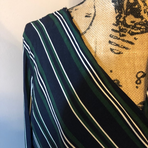 Zara Basic Stripes Navy Blue Casual Dress - Picture 2 of 8